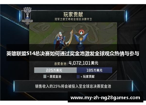 英雄联盟S14总决赛如何通过奖金池激发全球观众热情与参与 英雄联盟S14总决赛如何通过奖金池激发全球观众热情与参与